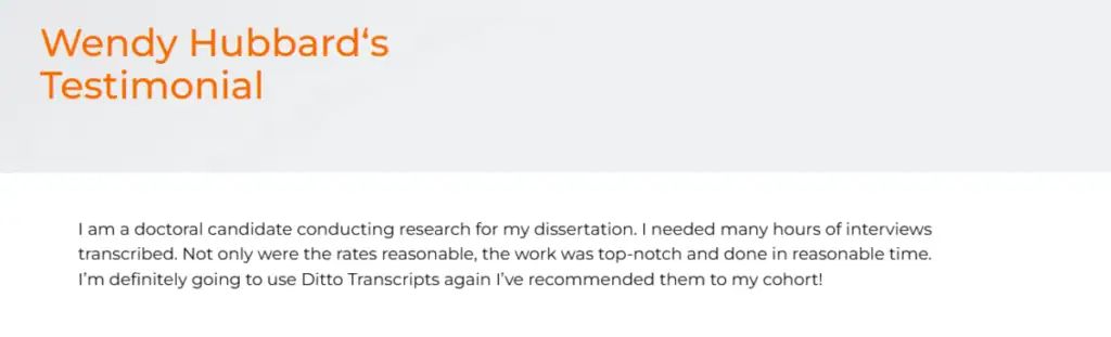 Ditto Client Testimonial