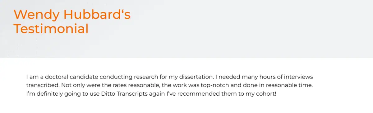 Ditto Client Testimonial