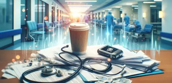 an image depicting how to avoid transcription errors in healthcare within a clinical setting such as a hospital