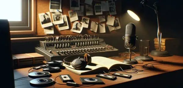 an image depicting the process of transcribing wiretap recordings.