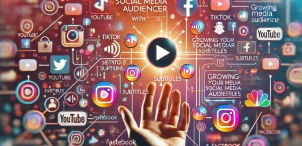 A visually engaging image for an article about growing your social media audience with subtitles