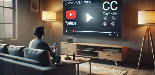 A picture representing youtube video captions