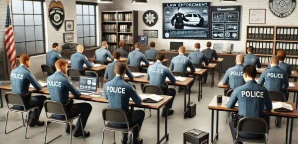 an image depicting how transcription supports law enforcement training