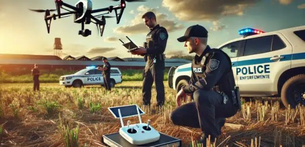 an image depicting law enforcement transcription in drone use