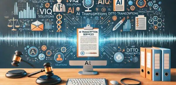 An image depicting VIQ solutions vs Ditto Transcripts