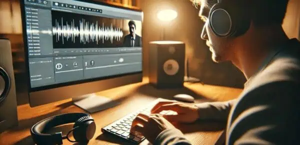 an image depicting a student performing Qualitative Research transcription