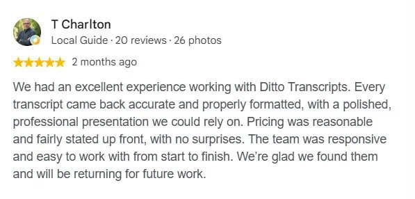 Ditto Client Testimonial