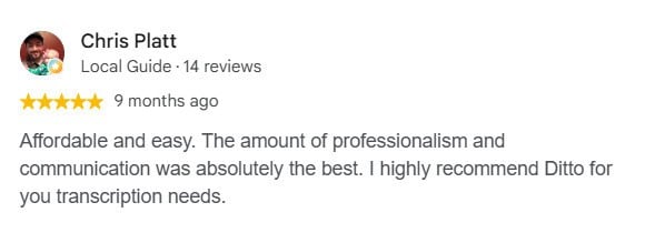 Ditto Client Testimonial