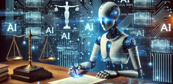 an image depicting AI transcription legal risks