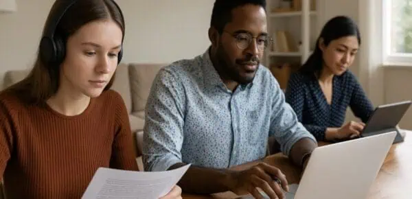 an image depicting inclusive education and how transcription can help the learning process