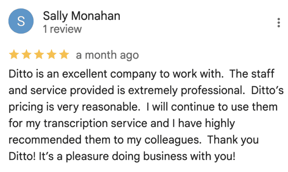 ditto client testimonial