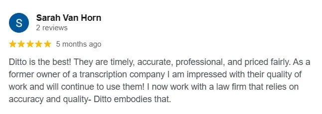 Ditto Client Testimonial