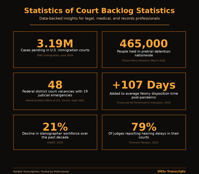 Statistics of court backlog statistics